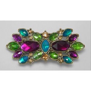 Monet Multi-Color Rhinestone Brooch